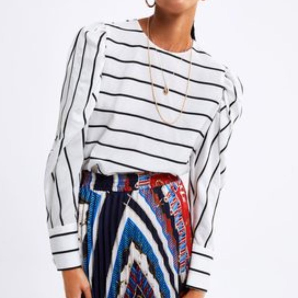 Zara puff sleeve blouse